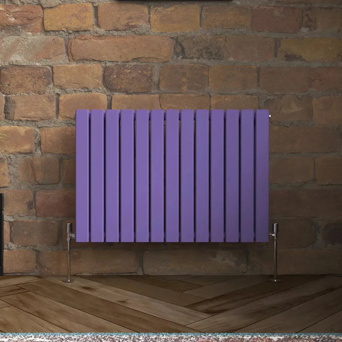 San Remo - Modern horizontal flat panel radiator blue lilac