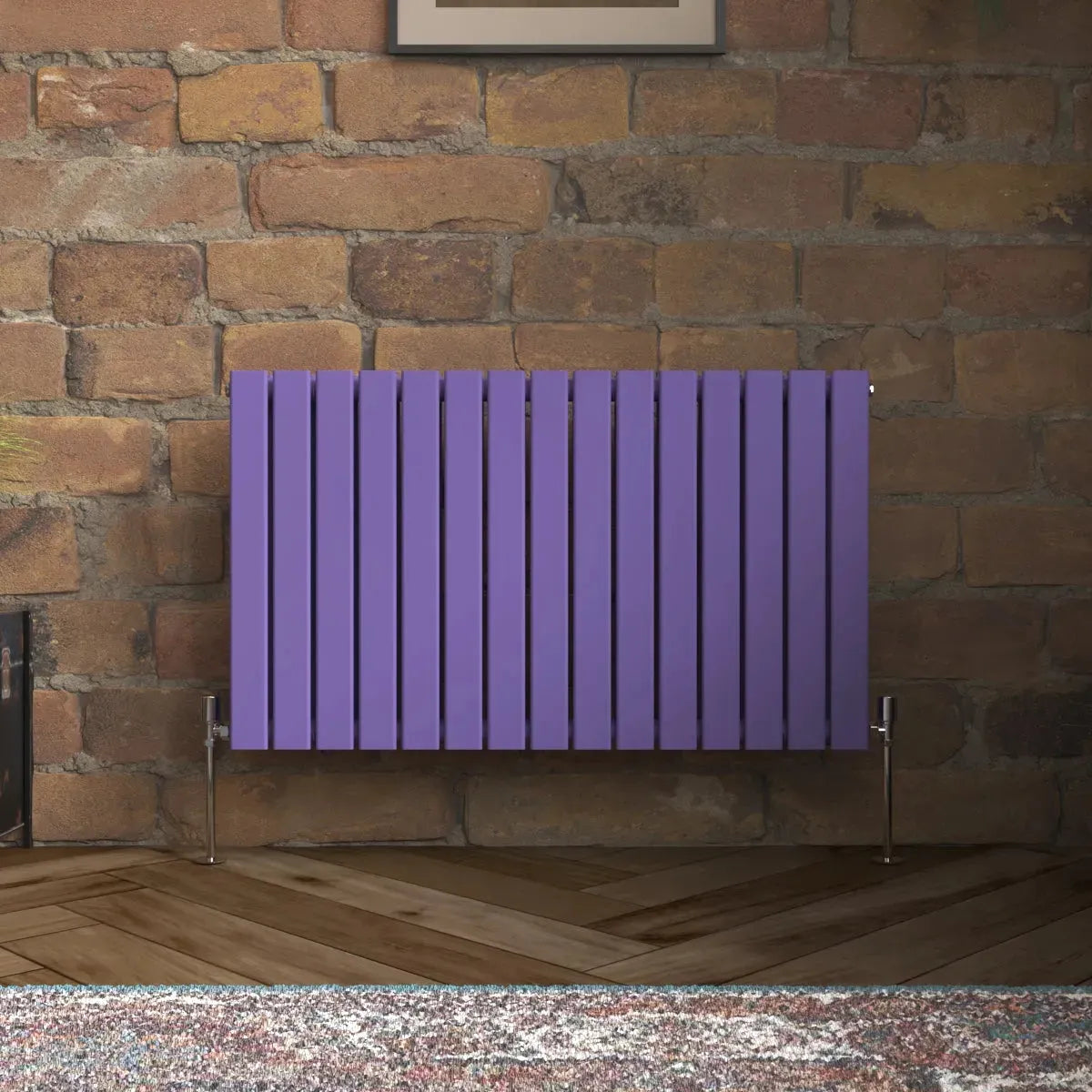 San Remo - Modern horizontal flat panel radiator blue lilac