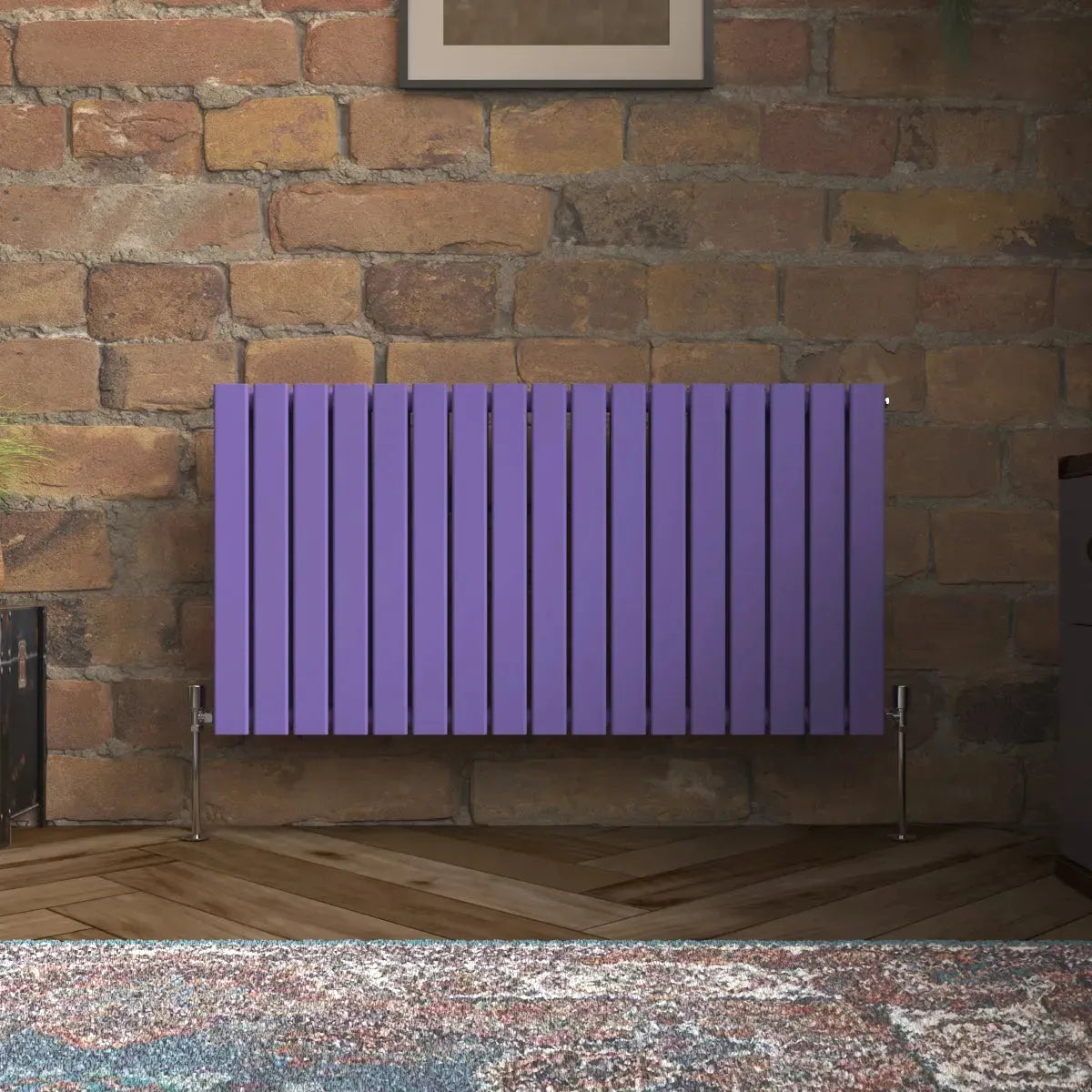 San Remo - Modern horizontal flat panel radiator blue lilac