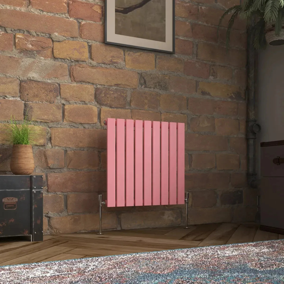 San Remo - Modern horizontal flat panel radiator light pink