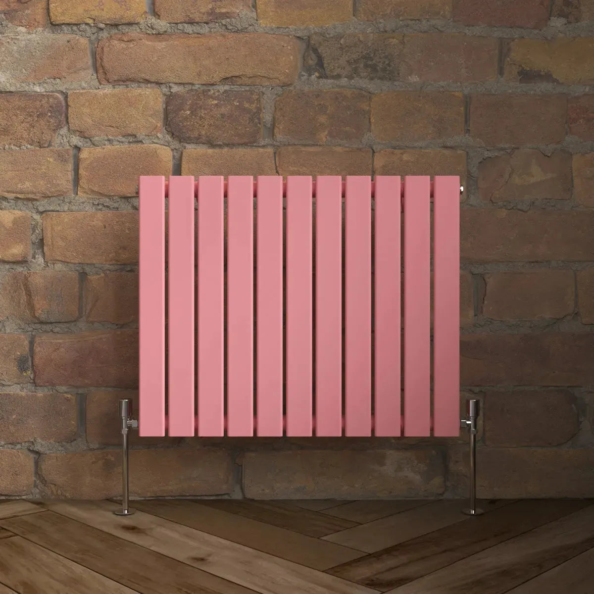 San Remo - Modern horizontal flat panel radiator light pink