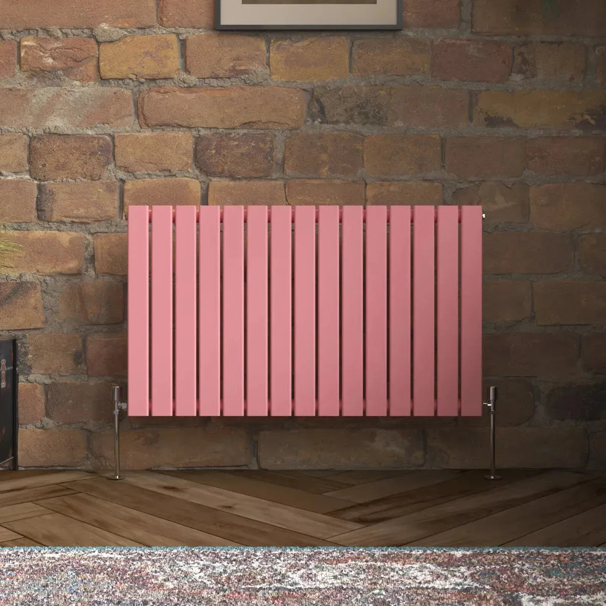 San Remo - Modern horizontal flat panel radiator light pink