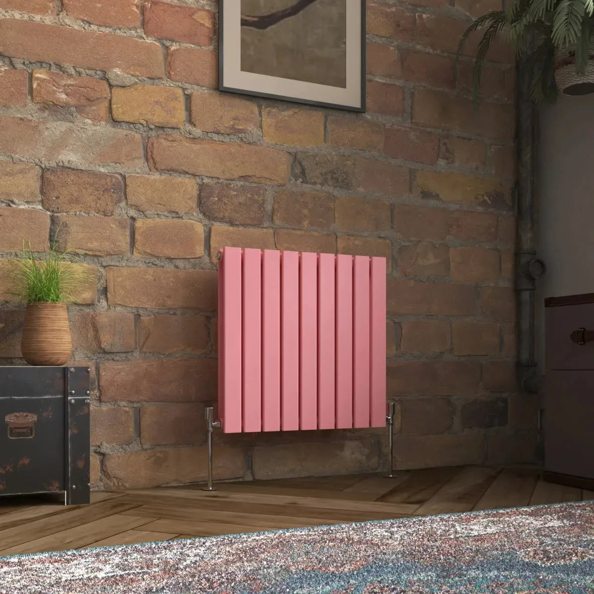 San Remo - Modern horizontal flat panel radiator light pink