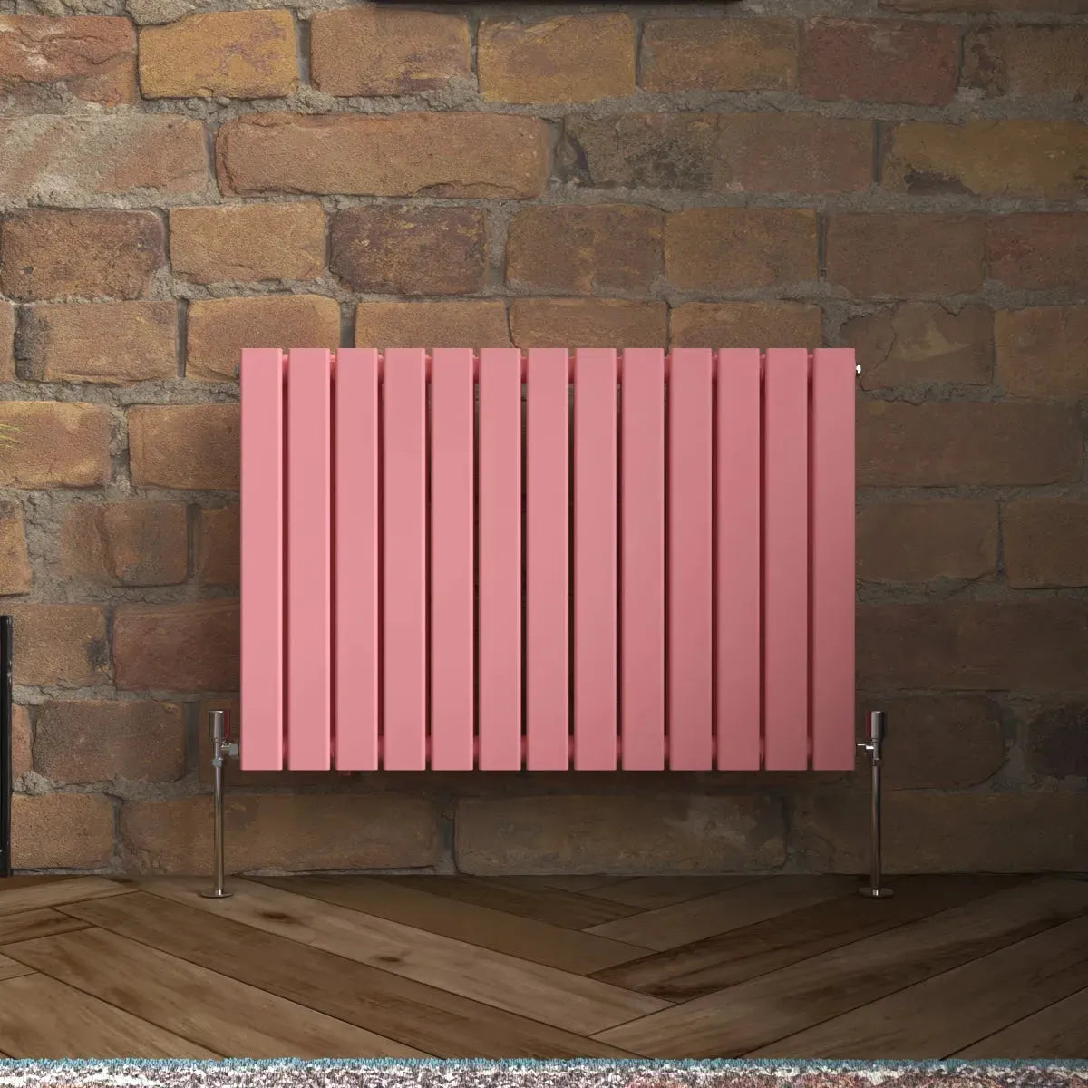 San Remo - Modern horizontal flat panel radiator light pink