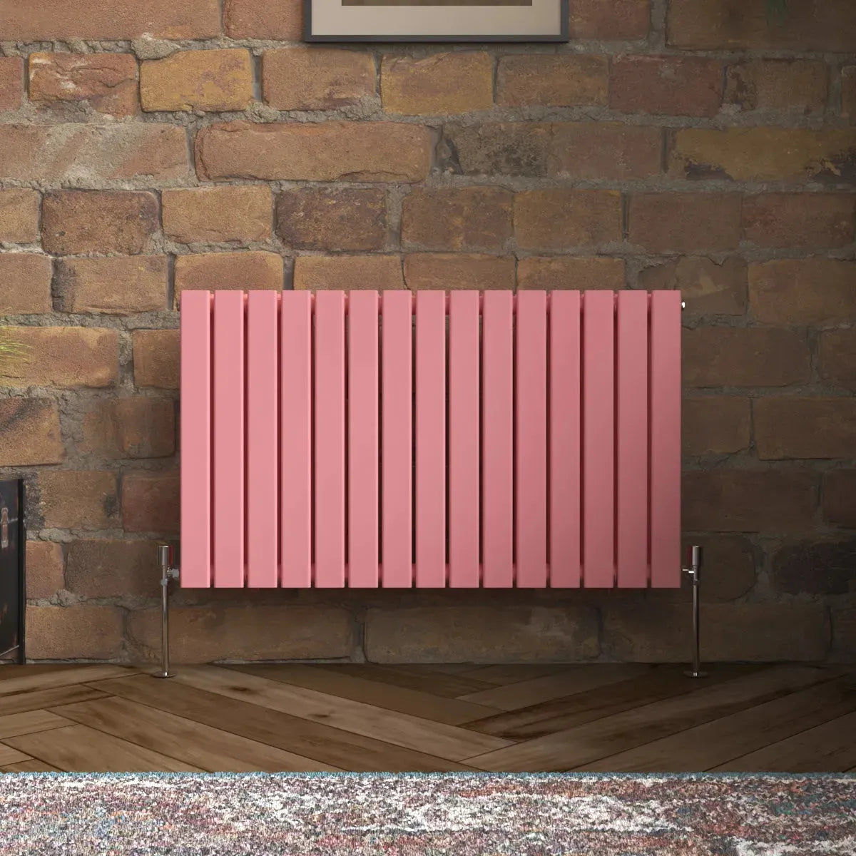 San Remo - Modern horizontal flat panel radiator light pink