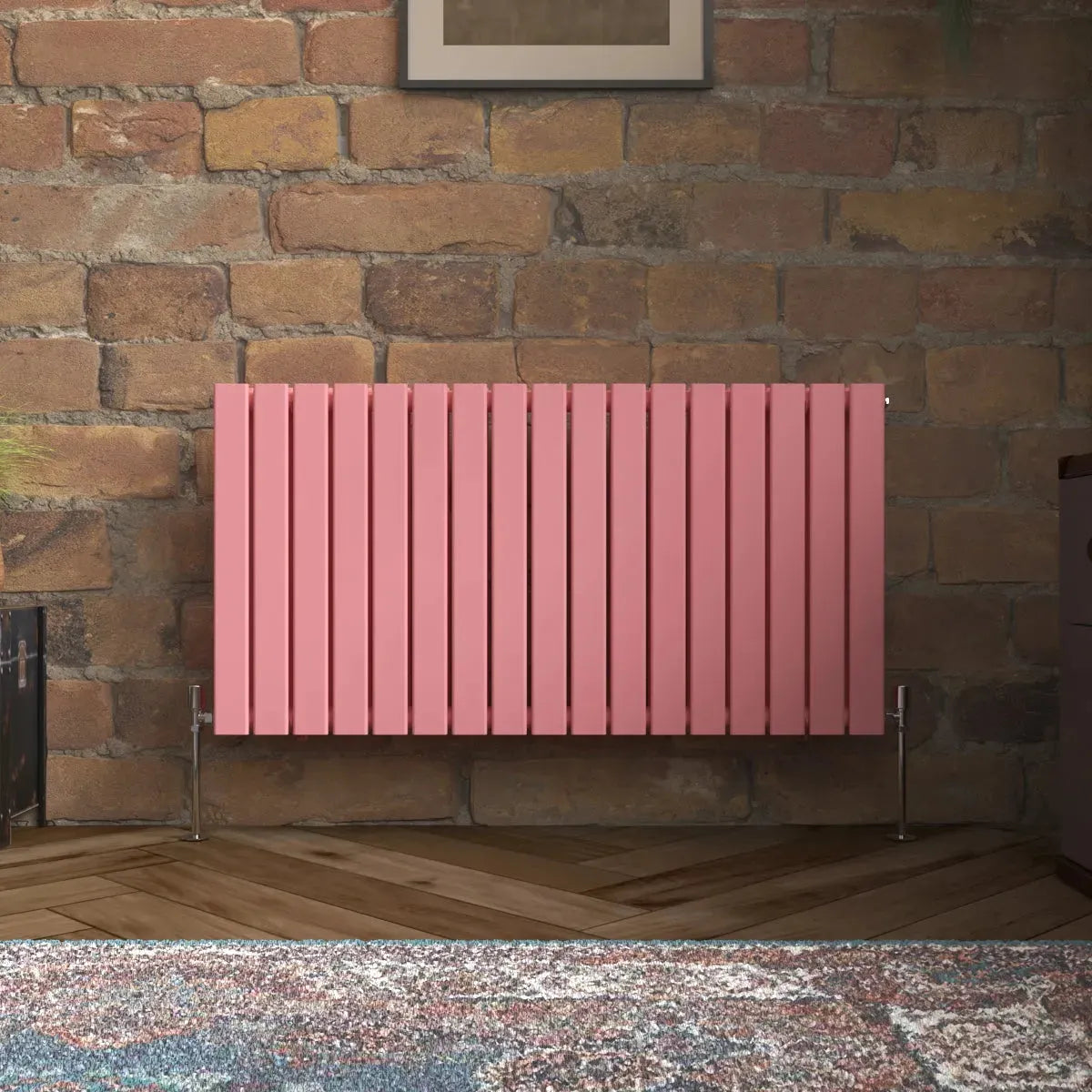 San Remo - Modern horizontal flat panel radiator light pink