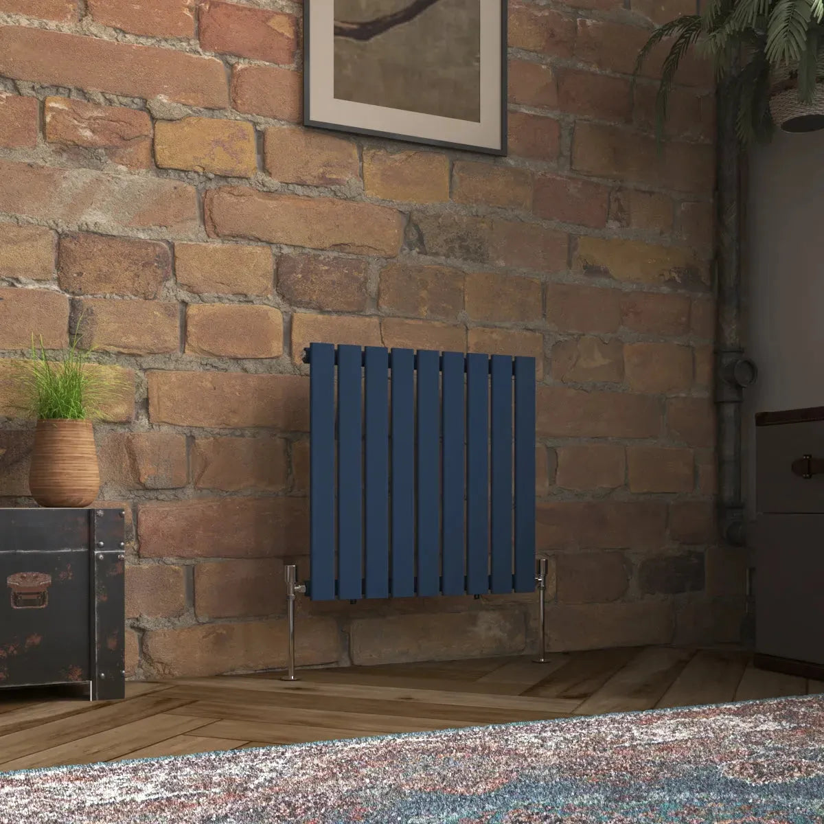 San Remo - Modern horizontal flat panel radiator sapphire blue