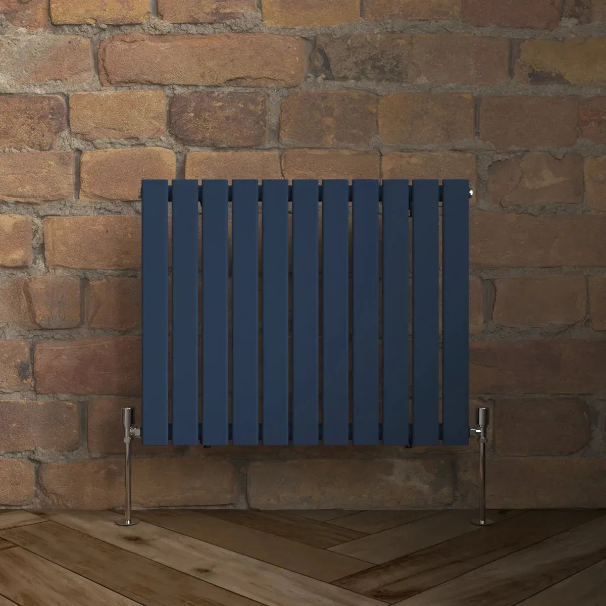 San Remo - Modern horizontal flat panel radiator sapphire blue