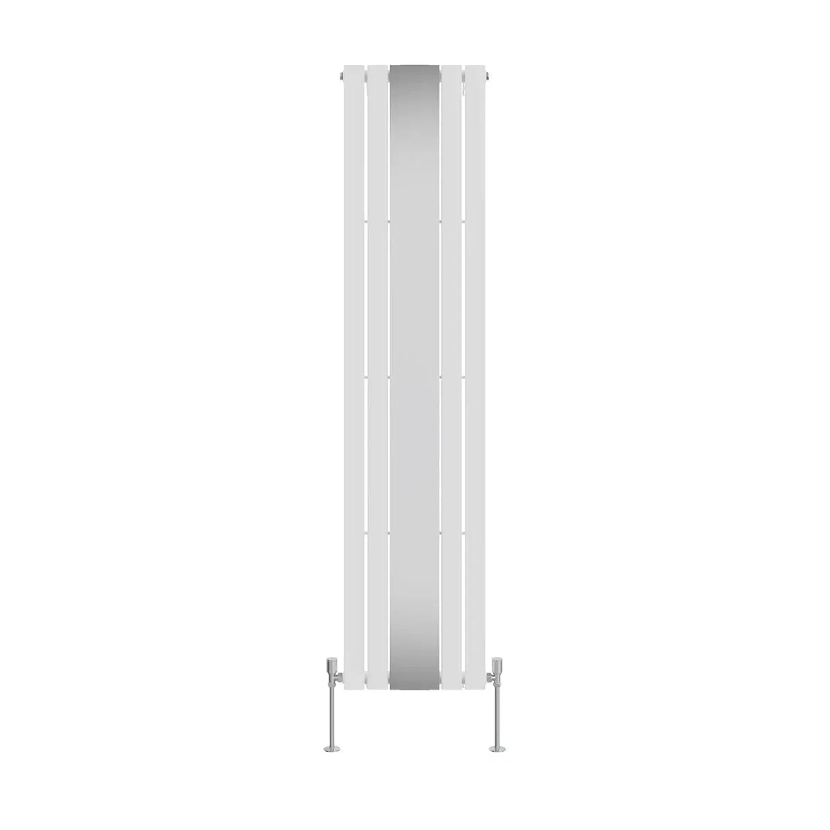 San Remo - Modern vertical flat panel mirror radiator white