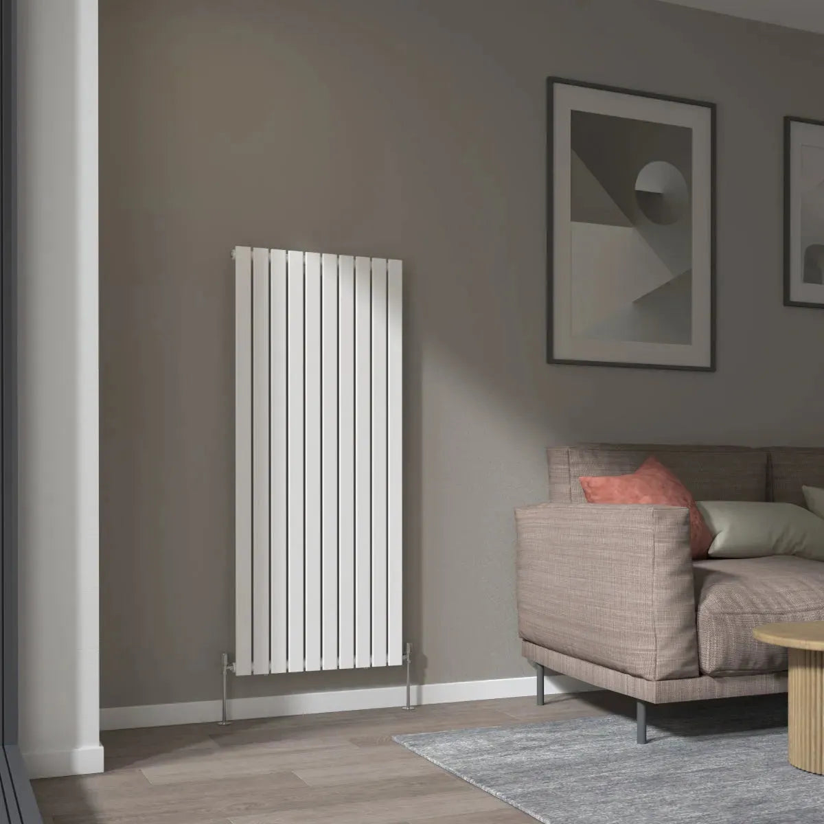 San Remo - Modern vertical flat panel radiator white