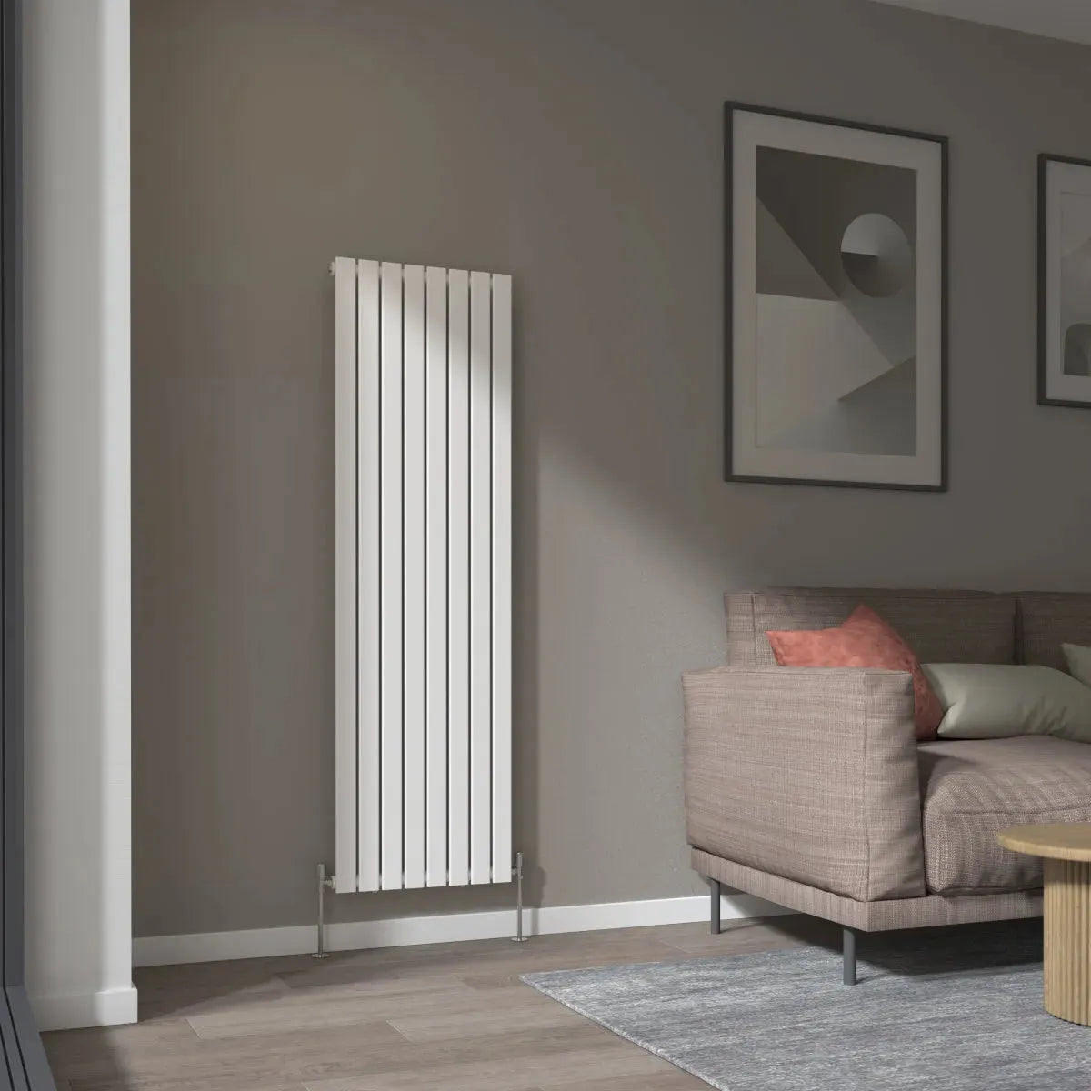 San Remo - Modern vertical flat panel radiator white