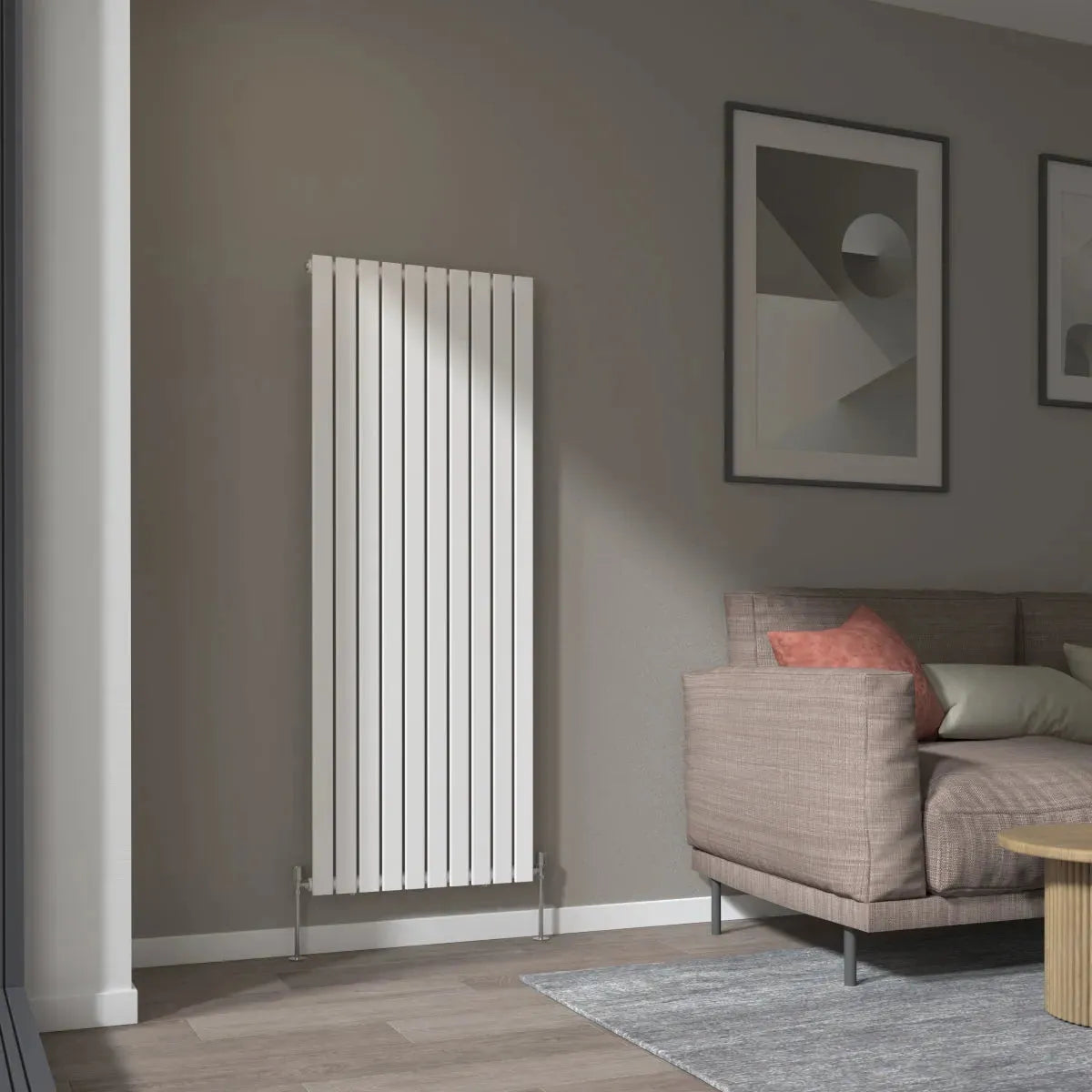 San Remo - Modern vertical flat panel radiator white