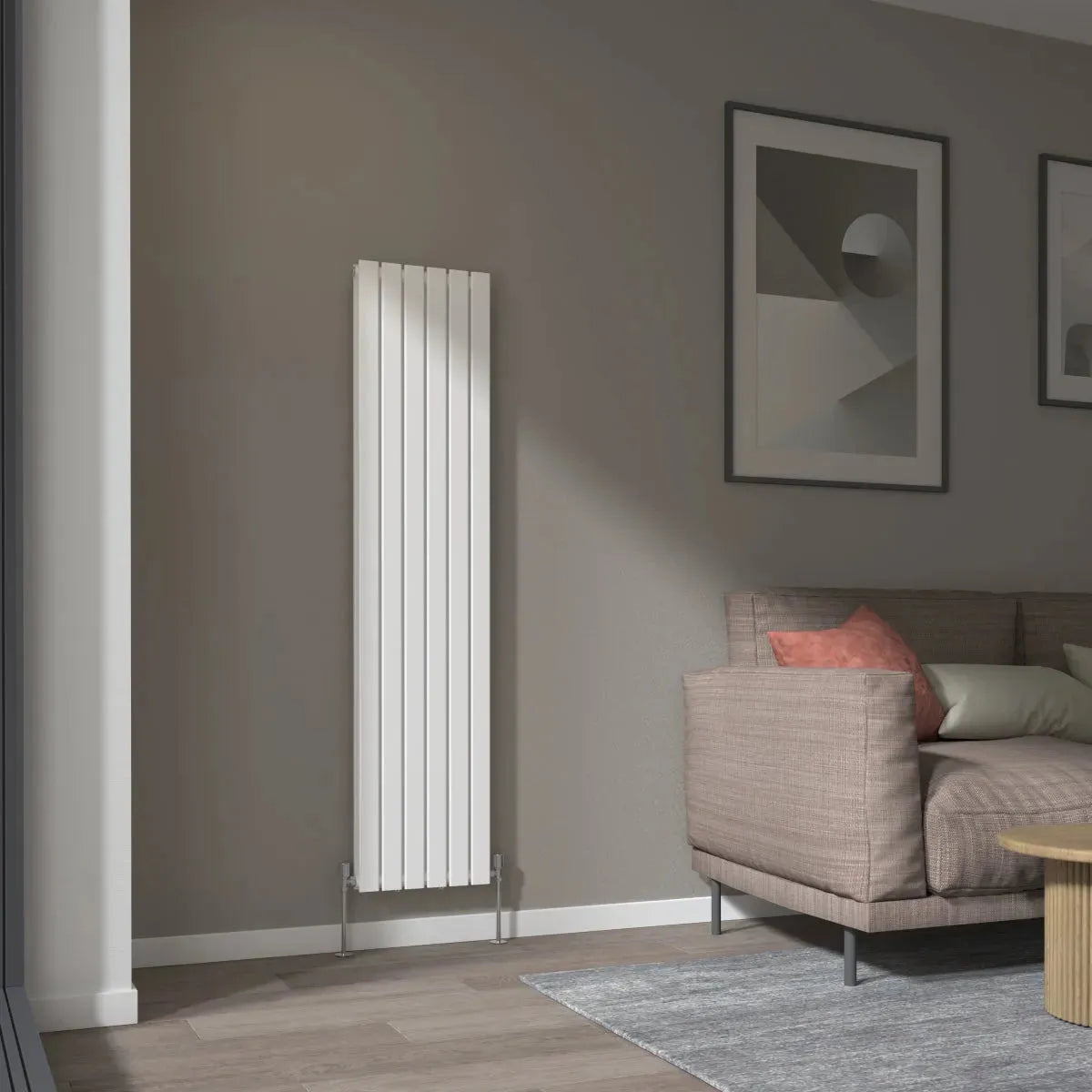 San Remo - Modern vertical flat panel radiator white