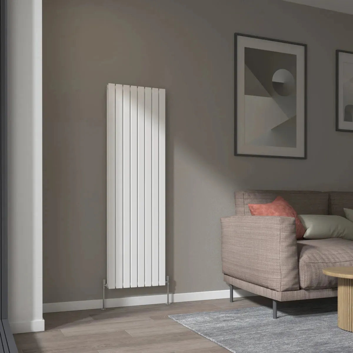 San Remo - Modern vertical flat panel radiator white