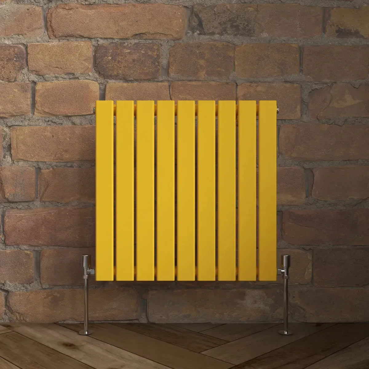 San Remo - Modern horizontal flat panel radiator zinc yellow