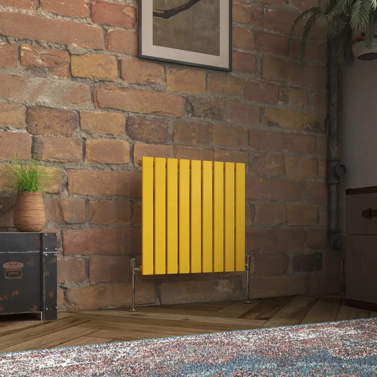 San Remo - Modern horizontal flat panel radiator zinc yellow