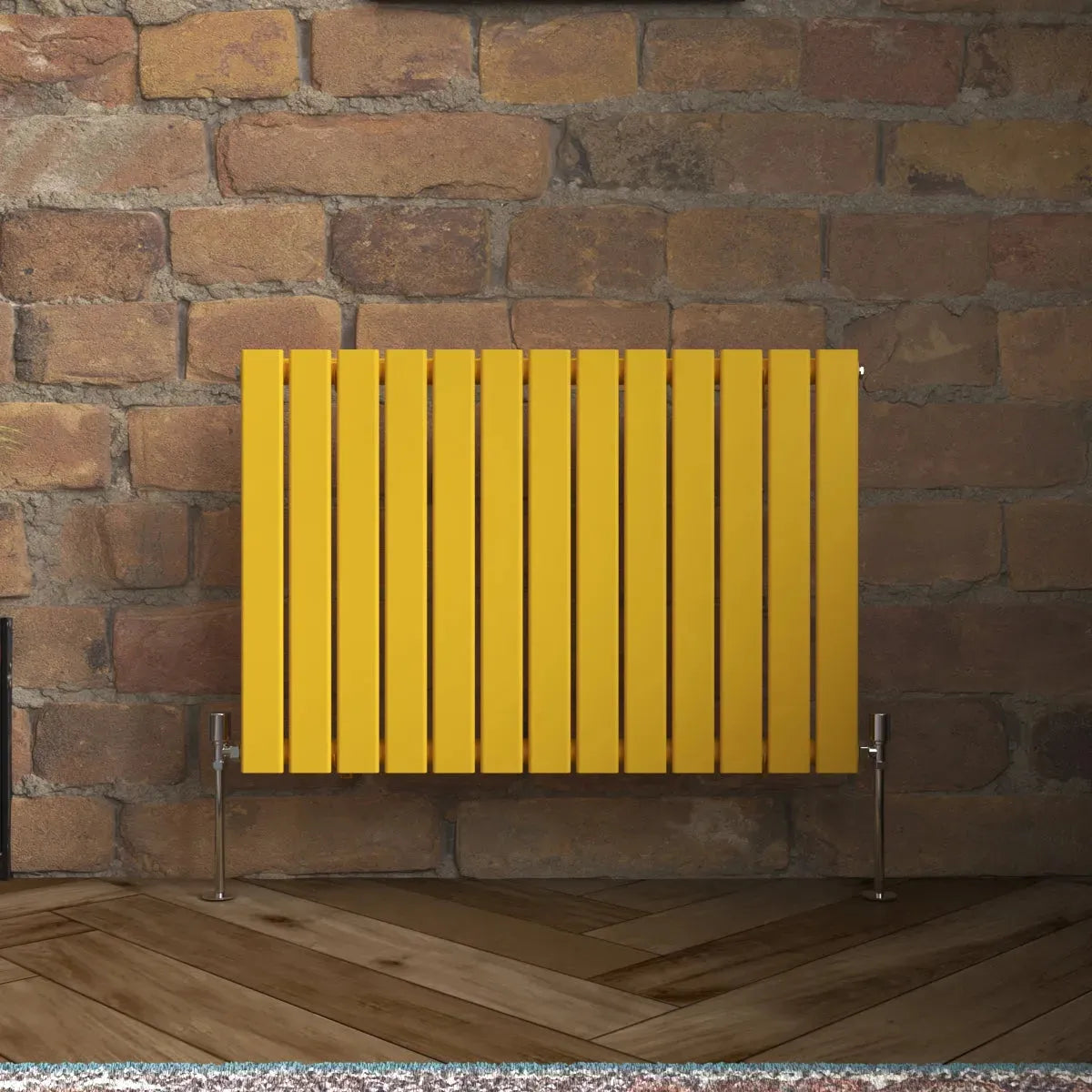 San Remo - Modern horizontal flat panel radiator zinc yellow