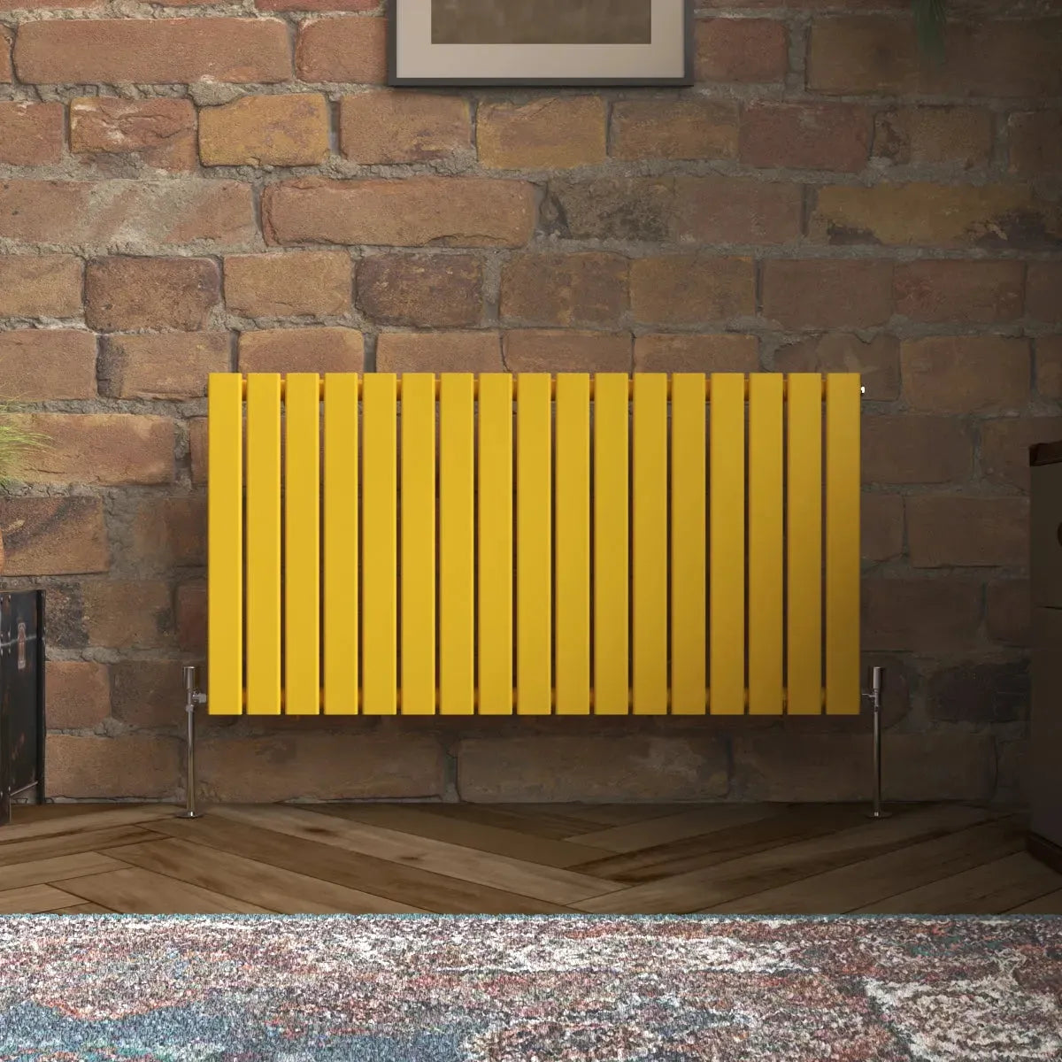 San Remo - Modern horizontal flat panel radiator zinc yellow