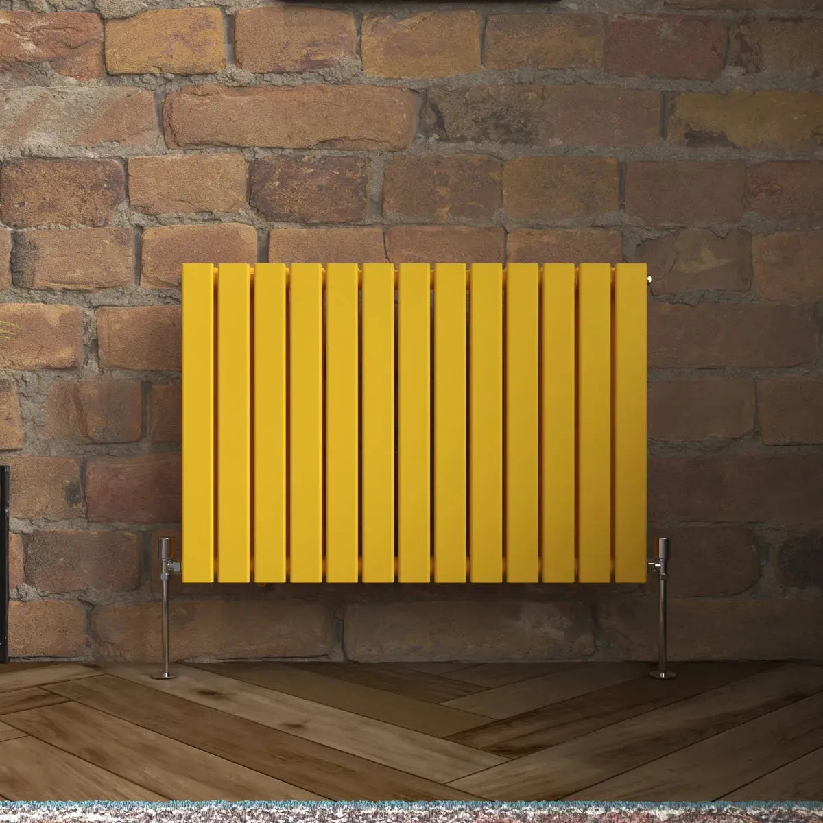 San Remo - Modern horizontal flat panel radiator zinc yellow