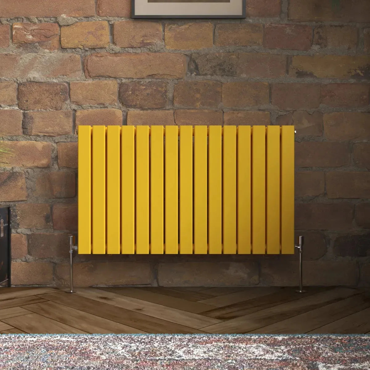 San Remo - Modern horizontal flat panel radiator zinc yellow