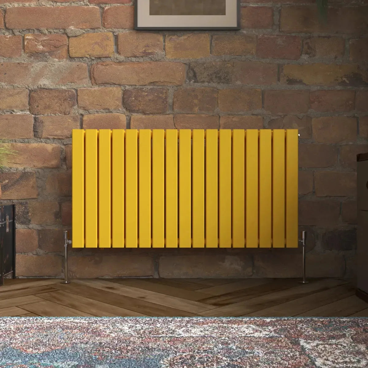 San Remo - Modern horizontal flat panel radiator zinc yellow