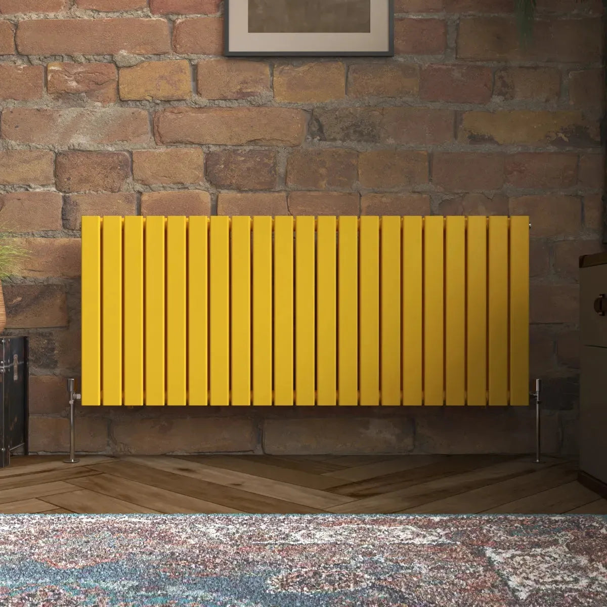 San Remo - Modern horizontal flat panel radiator zinc yellow