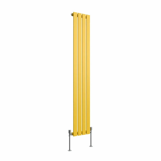 San Remo - Modern vertical flat panel radiator zinc yellow