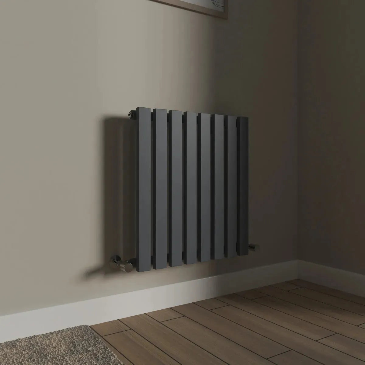 Teramo - Modern horizontal flat panel radiator anthracite