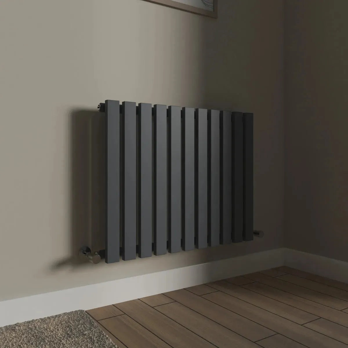 Teramo - Modern horizontal flat panel radiator anthracite