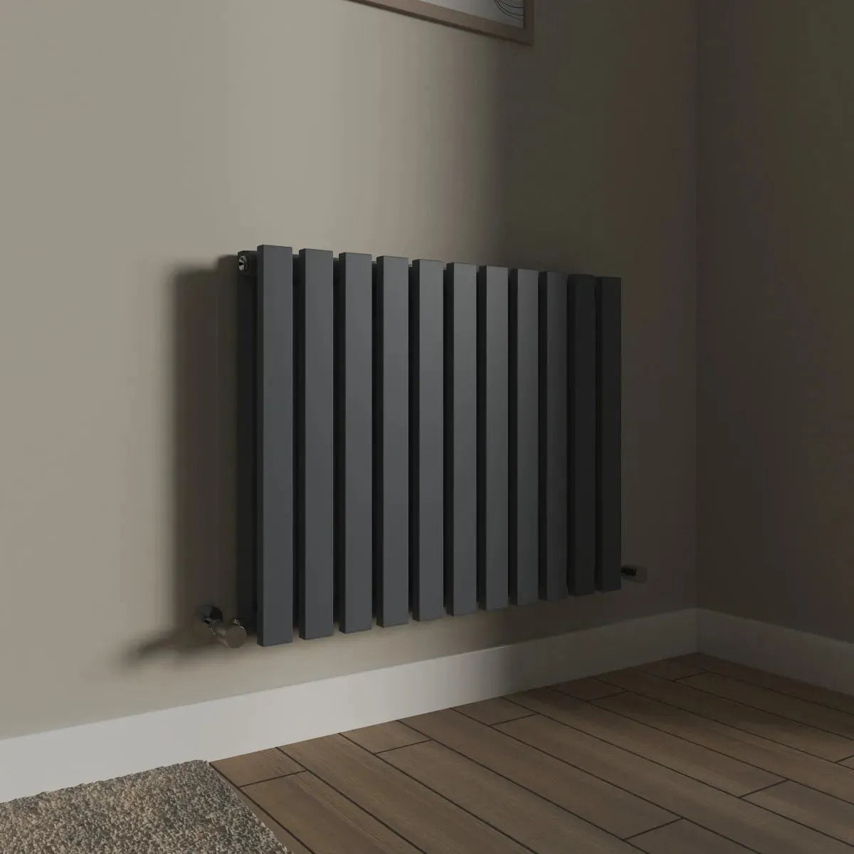 Teramo - Modern horizontal flat panel radiator anthracite