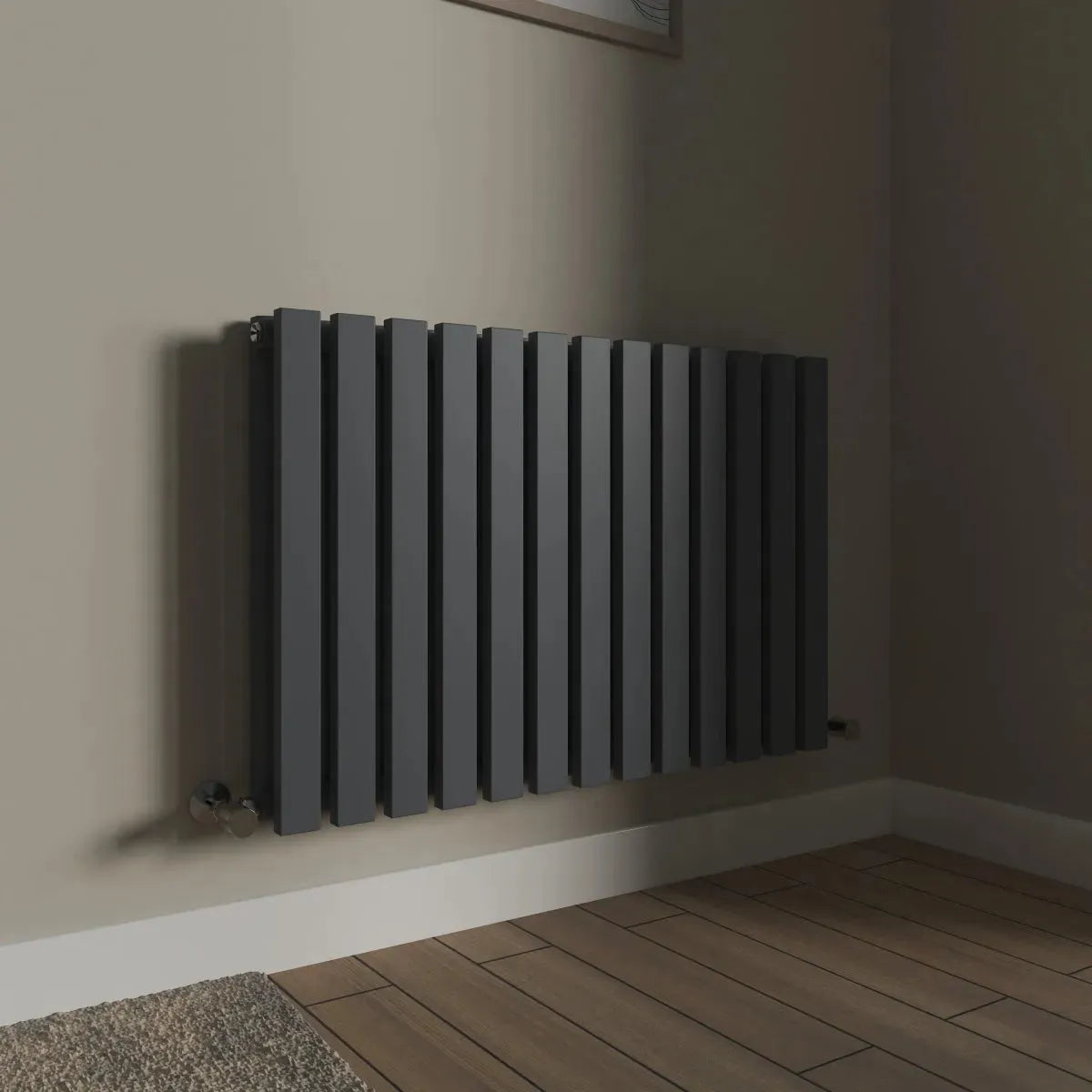 Teramo - Modern horizontal flat panel radiator anthracite