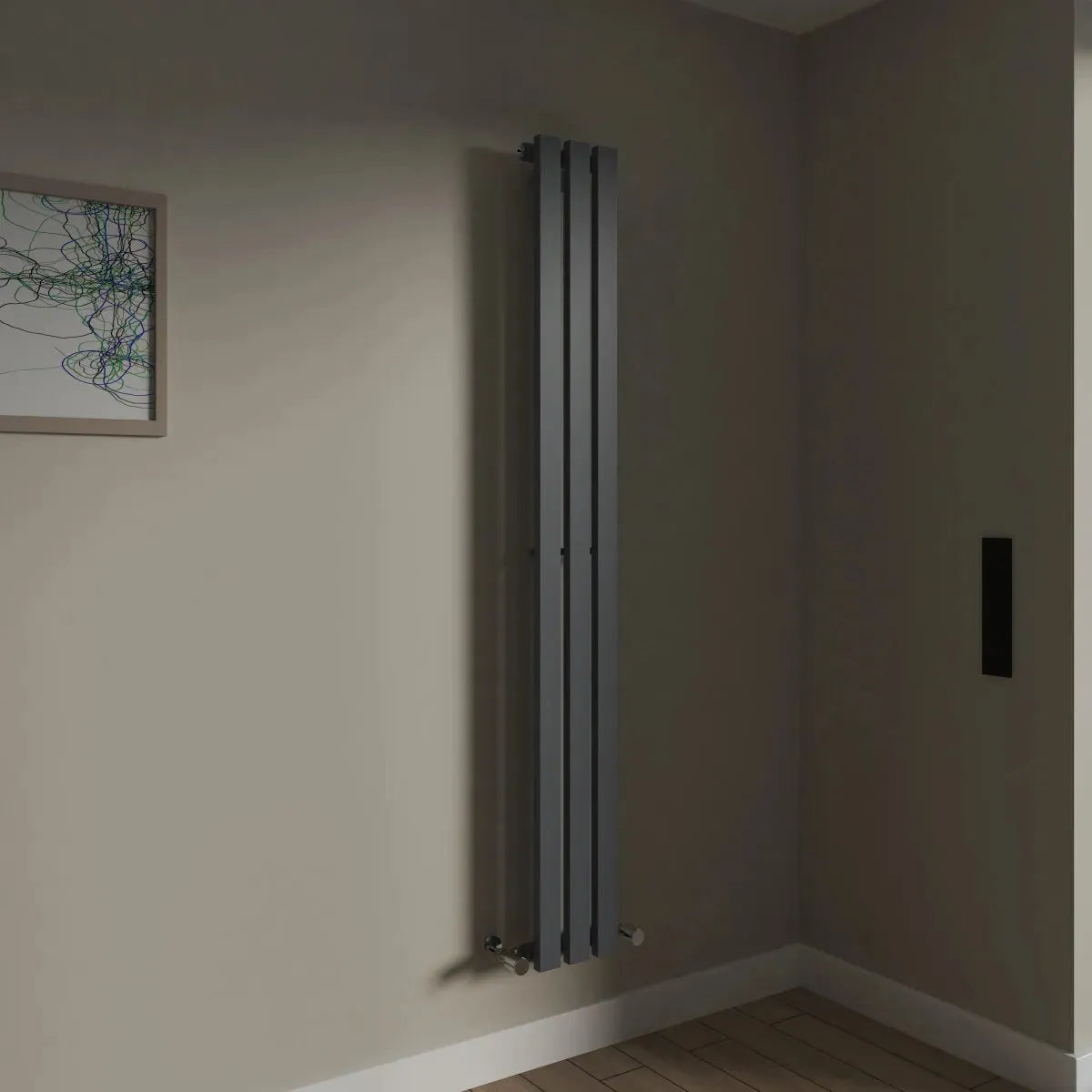 Teramo - Modern vertical flat panel radiator anthracite