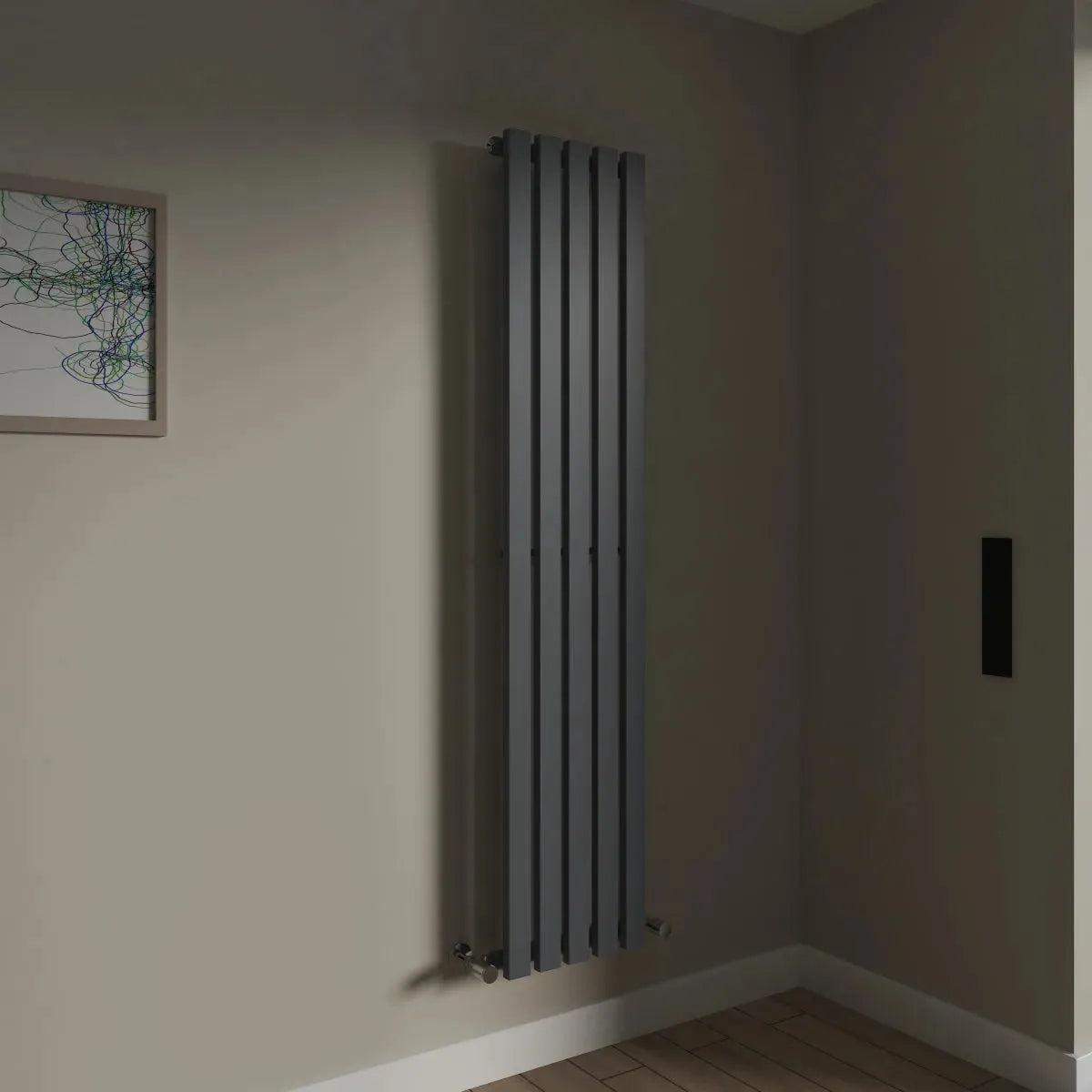 Teramo - Modern vertical flat panel radiator anthracite