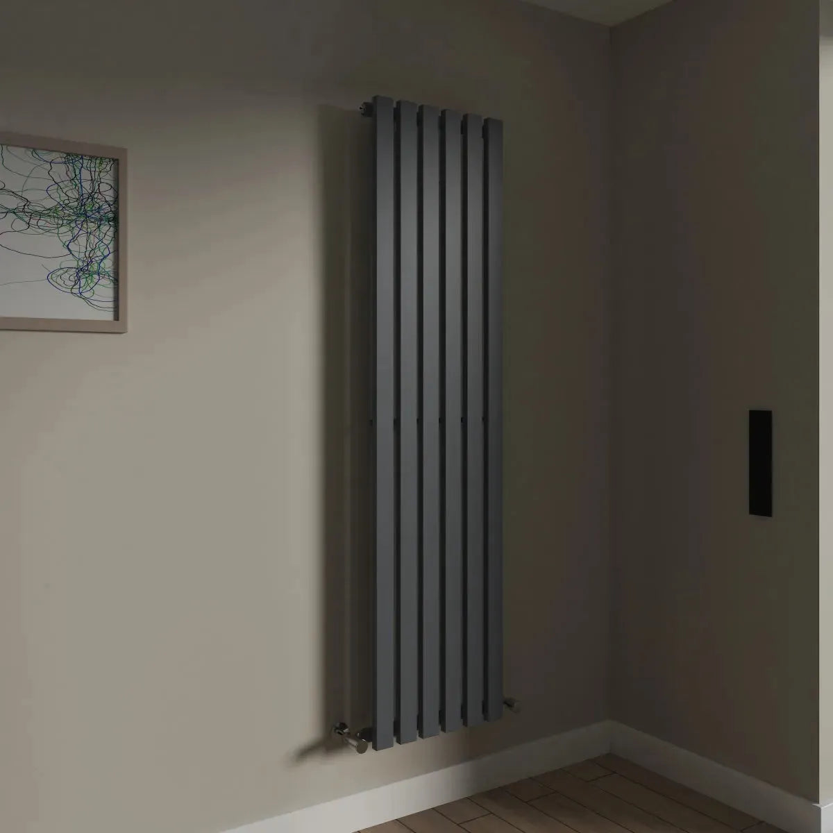 Teramo - Modern vertical flat panel radiator anthracite