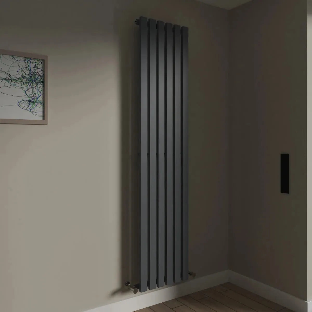 Teramo - Modern vertical flat panel radiator anthracite