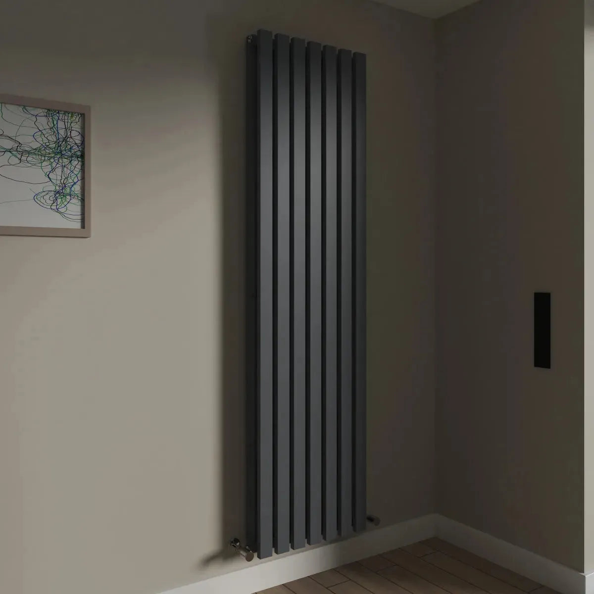 Teramo - Modern vertical flat panel radiator anthracite