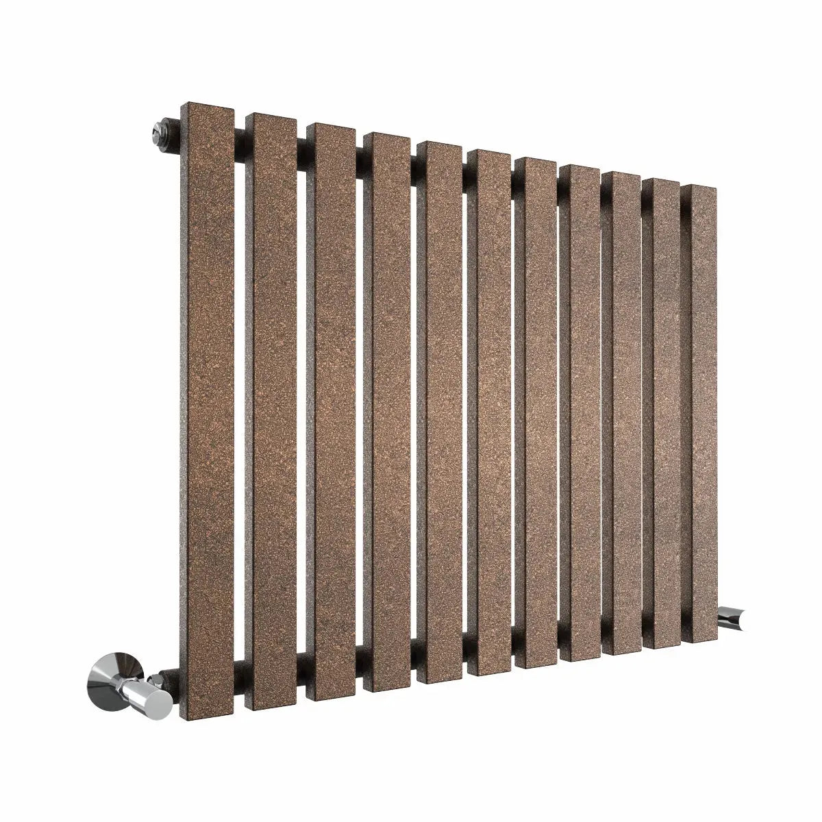 Teramo - Modern horizontal flat panel radiator blackened copper