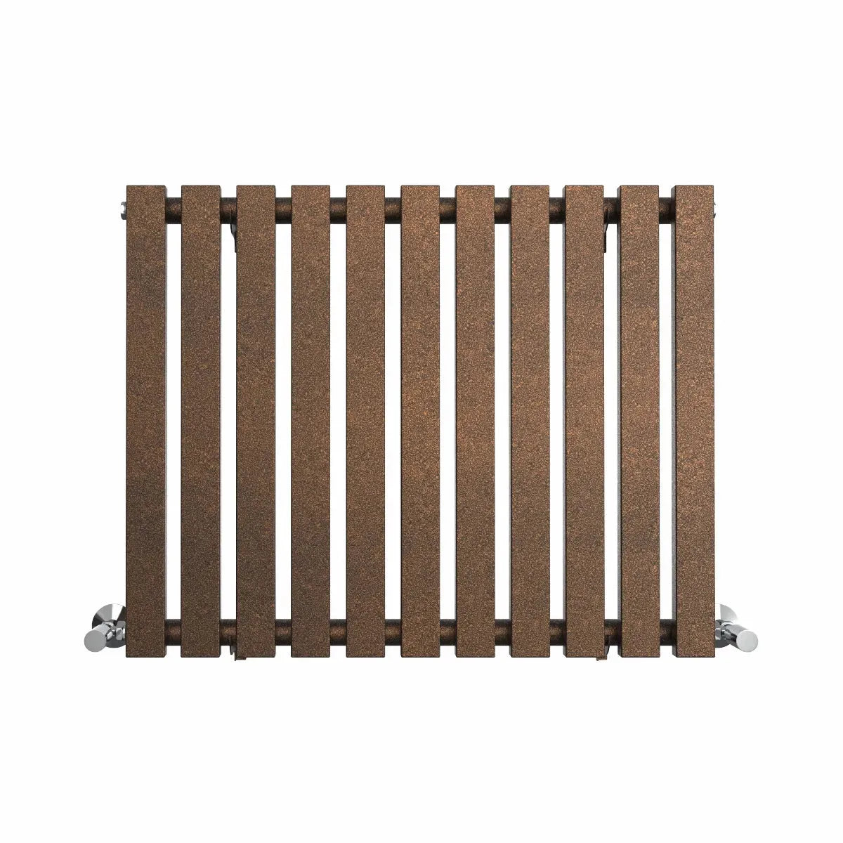 Teramo - Modern horizontal flat panel radiator blackened copper