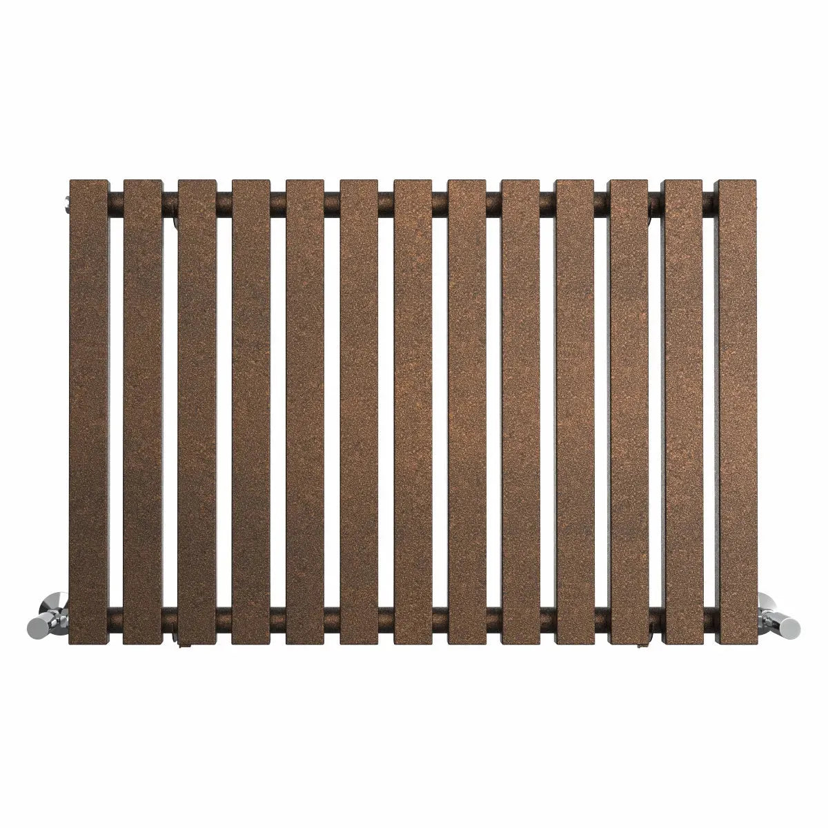 Teramo - Modern horizontal flat panel radiator blackened copper