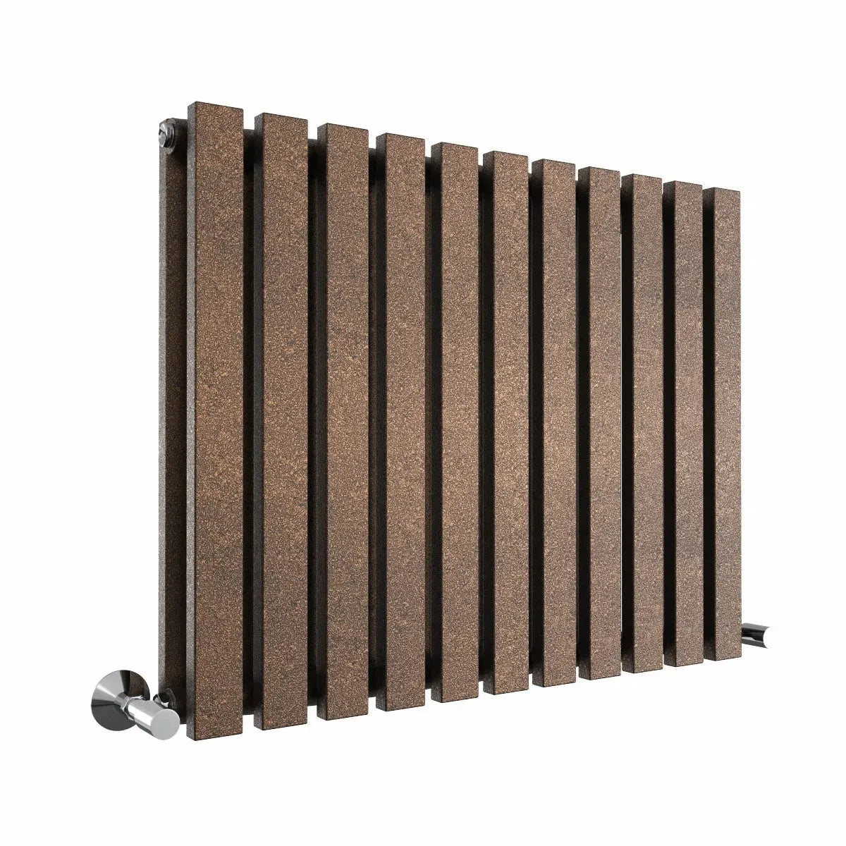 Teramo - Modern horizontal flat panel radiator blackened copper