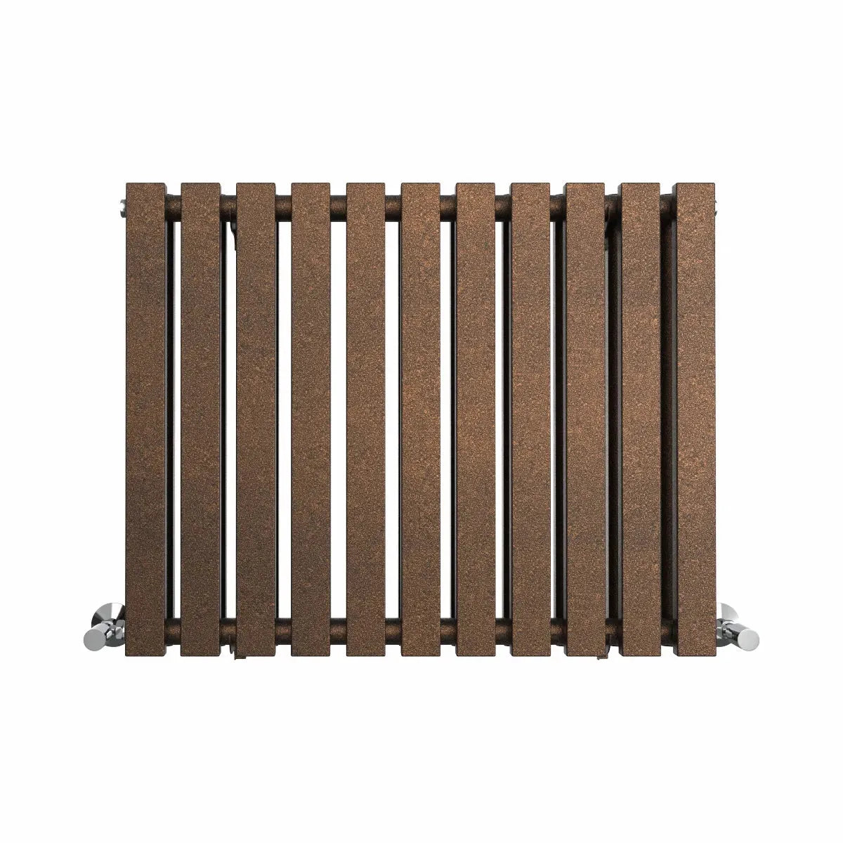 Teramo - Modern horizontal flat panel radiator blackened copper