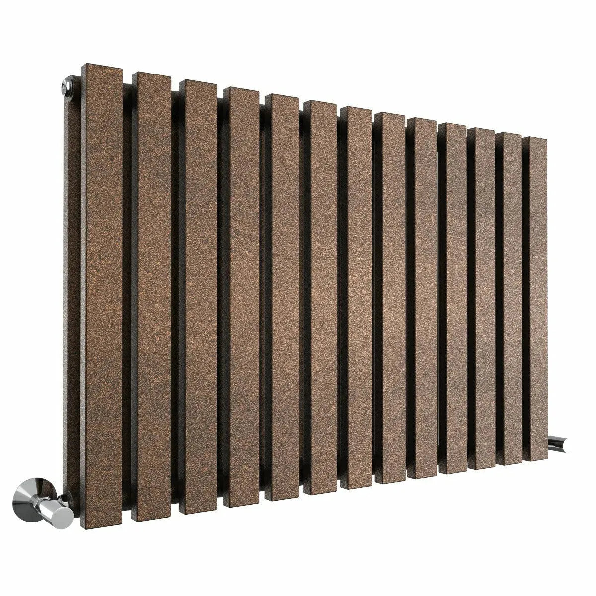 Teramo - Modern horizontal flat panel radiator blackened copper