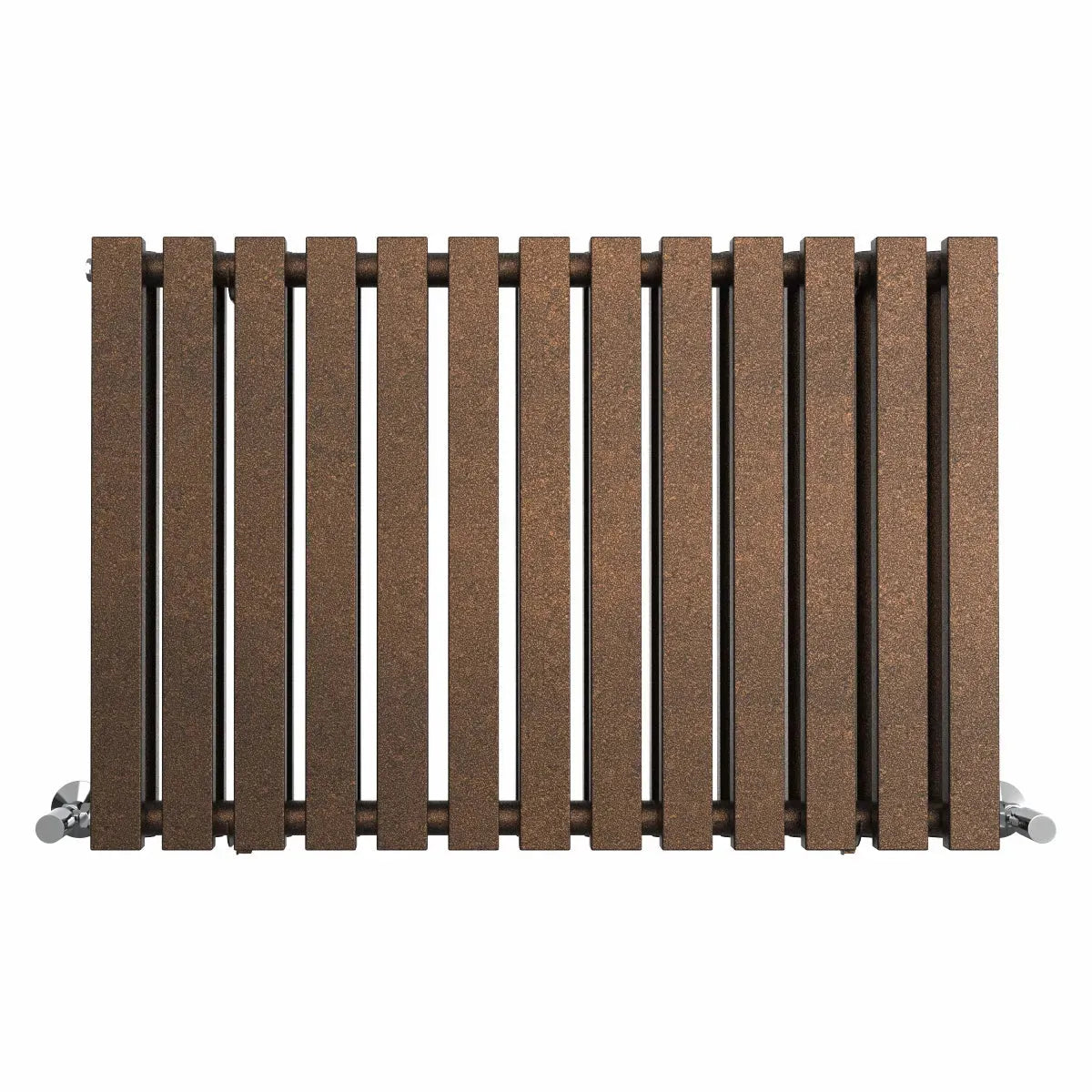 Teramo - Modern horizontal flat panel radiator blackened copper