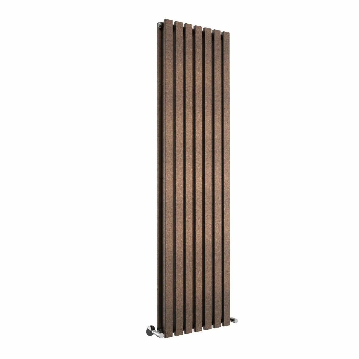 Teramo - Modern vertical flat panel radiator blackened copper