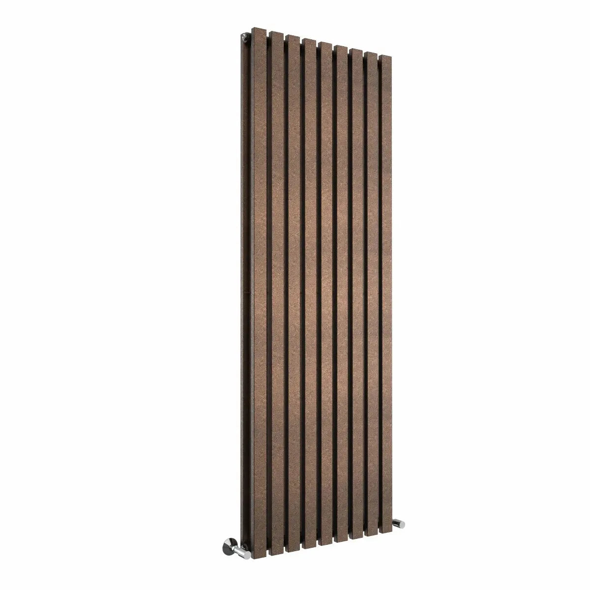 Teramo - Modern vertical flat panel radiator blackened copper