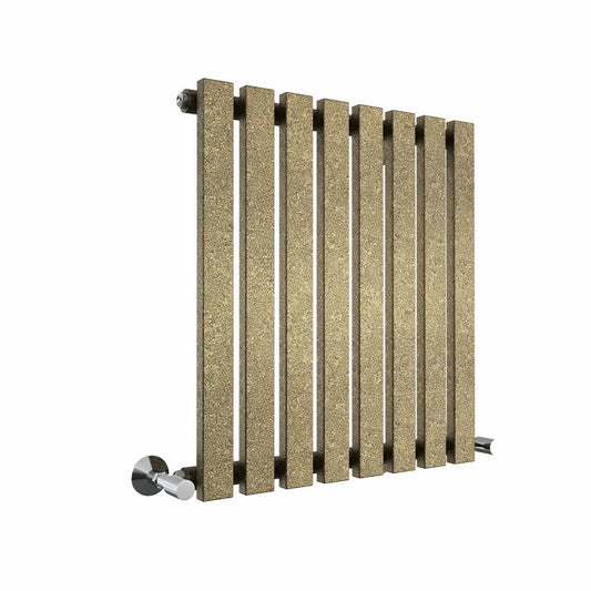 Teramo - Modern horizontal flat panel radiator blackened gold