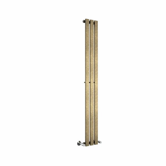 Teramo - Modern vertical flat panel radiator blackened gold