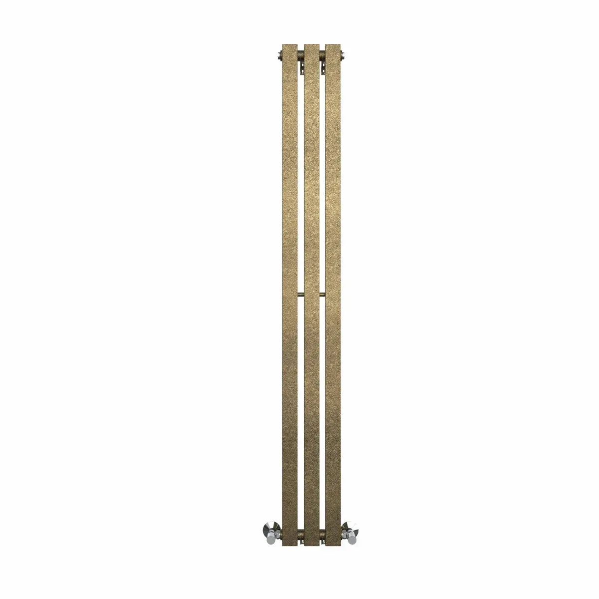 Teramo - Modern vertical flat panel radiator blackened gold