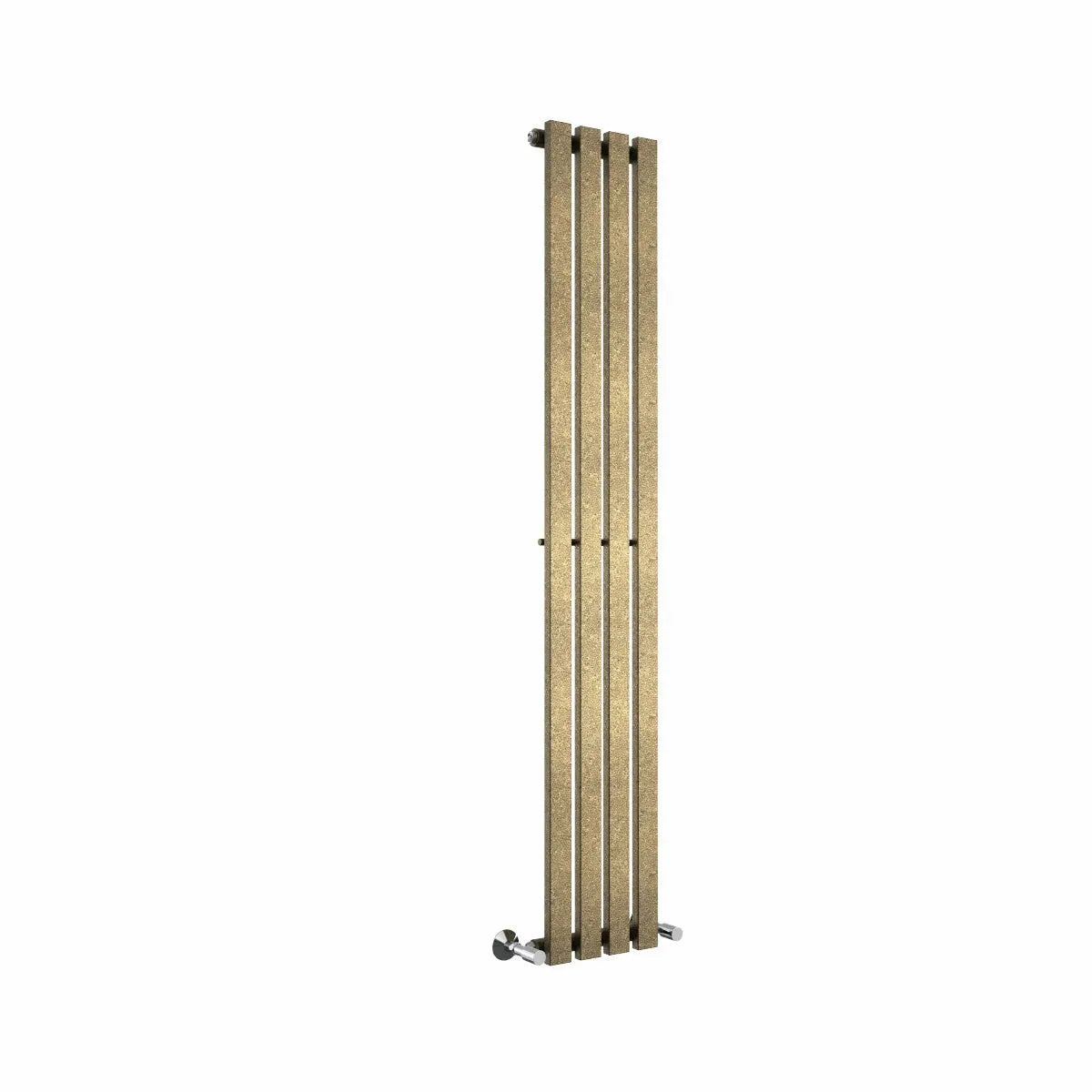 Teramo - Modern vertical flat panel radiator blackened gold