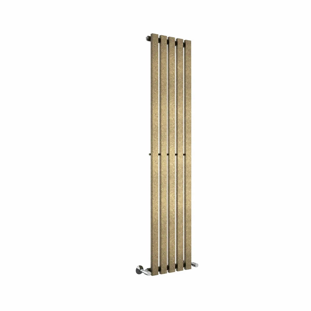 Teramo - Modern vertical flat panel radiator blackened gold